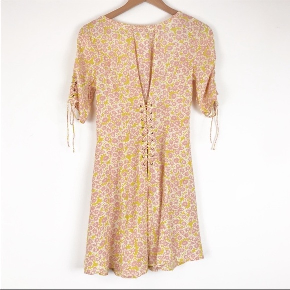 NWT Free People Laced Up Mini Dress in Femme Combo Size XS - Picture 6 of 12